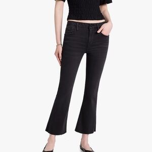 Frame Le Cropped Mini Boot Raw Edge Jeans
